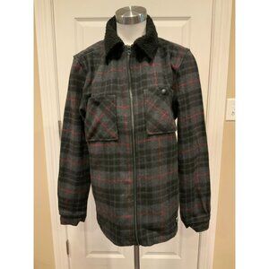WeSC Men's Gray Liam Triple Check Flannel Shirt Jacket, Size M, NWT!
